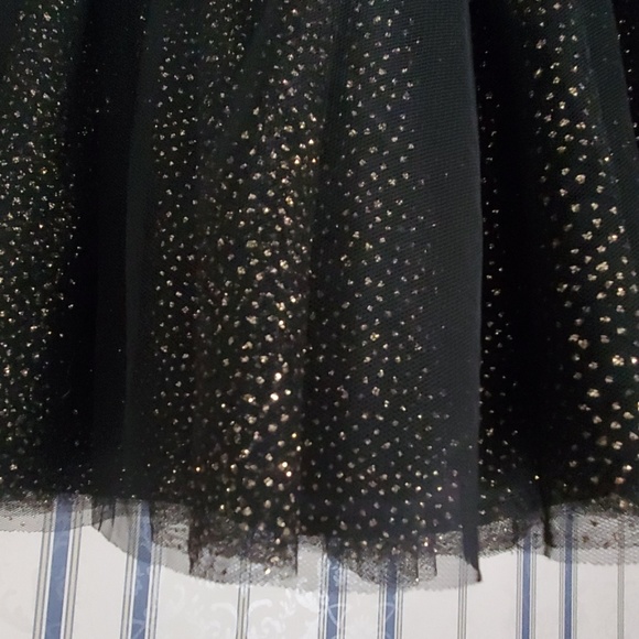 Cat & Jack Girls Gold Glitter Black Tulle Skirt - Picture 3 of 6